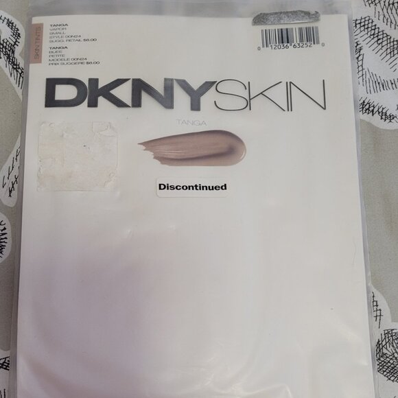 DKNY Sheer to the Waist Tanga Pantyhose Small NWT - Picture 1 of 8